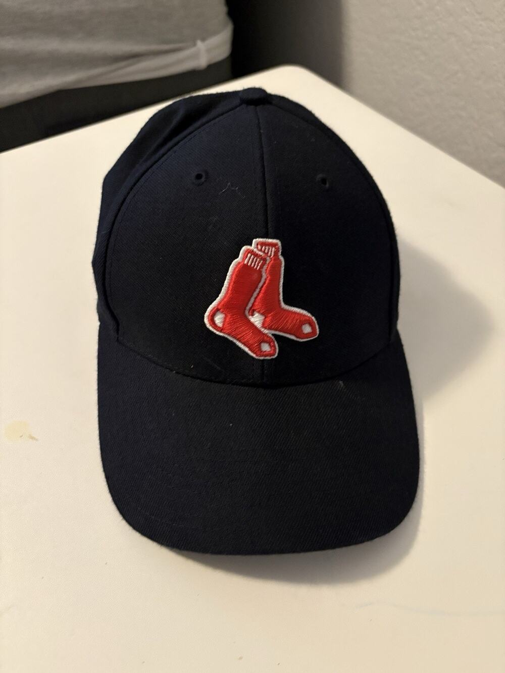 Vintage Boston Red Sox Twin Enterprise Fitted Hat XS Blue MLB Made In Macau